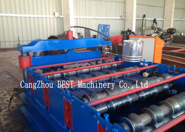 Corrugated Roof Tile Roll Forming Machine 350H Steel Hydraulic Cutting