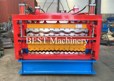 Automatic Steel Roof Roll Forming Machine Three Layer 1200mm Max Coil Width