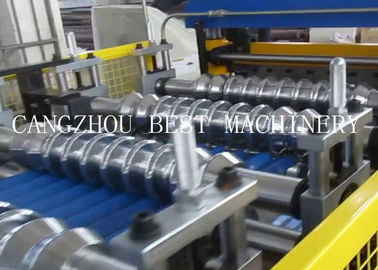 Corrugated Roofing Sheet Roll Forming Machine 6kw Power 1200mm Feeding Width