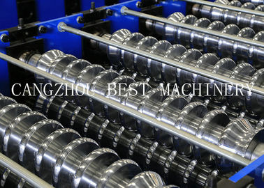 Corrugated Roofing Sheet Roll Forming Machine 6kw Power 1200mm Feeding Width