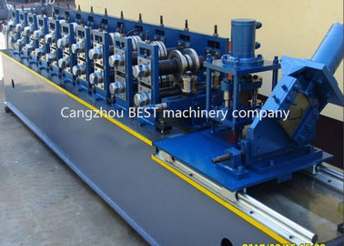 Steel Garage 2' And 3' Track Door Guide Roll Forming Machine 3kw Motor Power