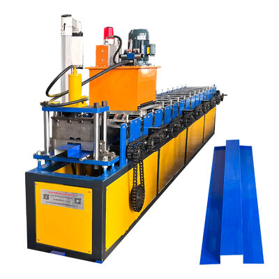 PPGI Color Steel Automatically Customzied Hat Profile Gutter Making Roll Forming Machine