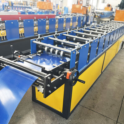 PPGI Color Steel Automatically Customzied Hat Profile Gutter Making Roll Forming Machine