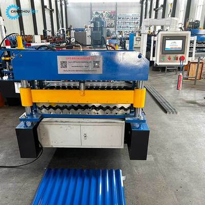 Zambia Popular Color Steel Automatically Cutting Corrugated Roofing Sheet Roll Forming Machine 
