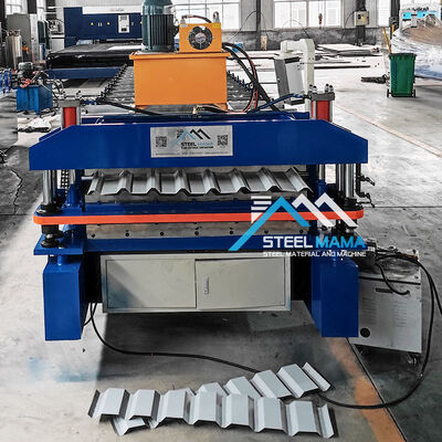 Double-layer corrugated and glazed tile forming machine