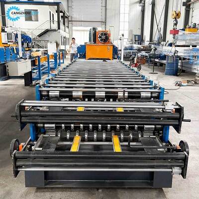 Double-layer roll forming machine for trapezoidal and corrugated sheets