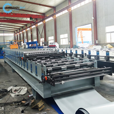 Peru Popular Color Steel Double Layer Tr4&988 Profile Making Roll Forming Machine 