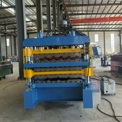 Galavnized Steel Profile Africa Popular Three Layer Roofing Sheet Roll Forming Machine 