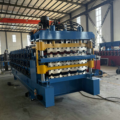 Galavnized Steel Profile Africa Popular Three Layer Roofing Sheet Roll Forming Machine 