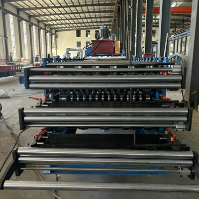 Galavnized Steel Profile Africa Popular Three Layer Roofing Sheet Roll Forming Machine 