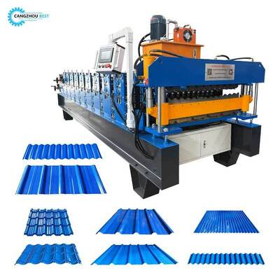 Double Layer Trapezodial IBR Sheet 840&836 Corrugated Sheet Roofing Making Roll Forming Machine