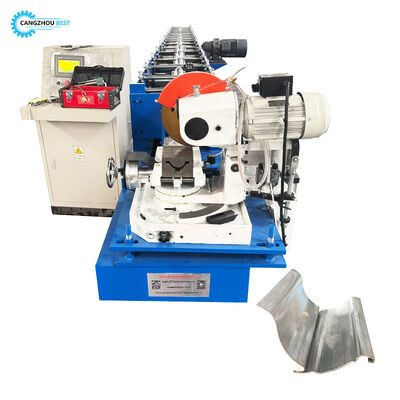 Customized Saw Cutting Stainless Steel Gutter Roll Forming Machine 