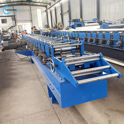 Customized Saw Cutting Stainless Steel Gutter Roll Forming Machine 