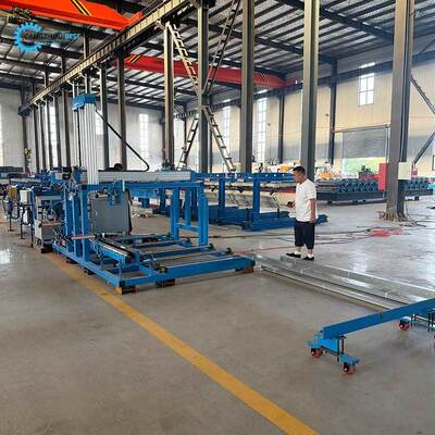 Full Automatic C U Stud Track Profile Bundling Strapping and Robot Palletizing Machine