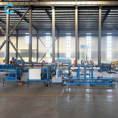 Full Automatic C U Stud Track Profile Bundling Strapping and Robot Palletizing Machine