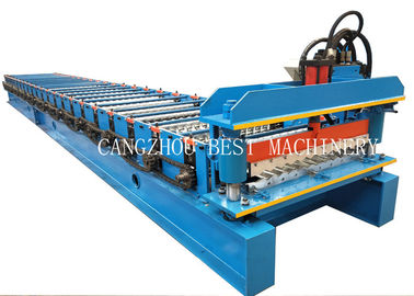 Galvanized Corrugated Roofing Sheet Roll Forming Machine 380v 3kw Power