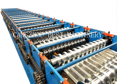 Galvanized Corrugated Roofing Sheet Roll Forming Machine 380v 3kw Power