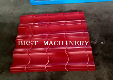 Guide Pillar YX-828 Glazed Roof Tile Roll Forming Machine PLC Control