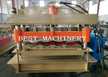 PLC Control 380V Roof Tile Roll Forming Machine 380v / 50HZ PPGI / GI Material