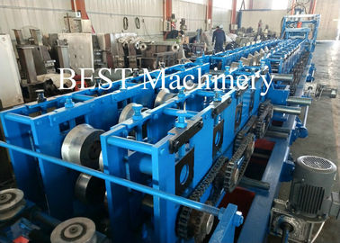 Automatic Z Section / Purlin Roll Forming Machine Pre Punching Gcr15 Steel Roller Material