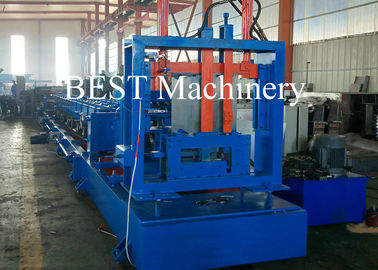 Automatic Z Section / Purlin Roll Forming Machine Pre Punching Gcr15 Steel Roller Material