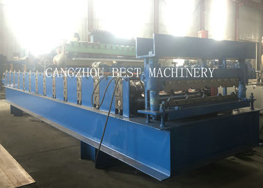 Double Layer Steel Corrugated Roofing Sheet Roll Forming Machine PLC PPGI