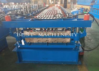 Double Layer Steel Corrugated Roofing Sheet Roll Forming Machine PLC PPGI