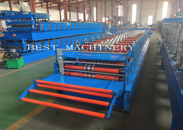 YX-686 762 Double Layer Deck Profile Roof Roll Forming Machine 8-12m/Min Speed