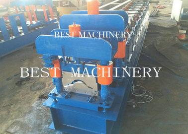 Automatic Roof Ridge Cap Roll Forming Machine , Roll Forming Equipment PLC Control