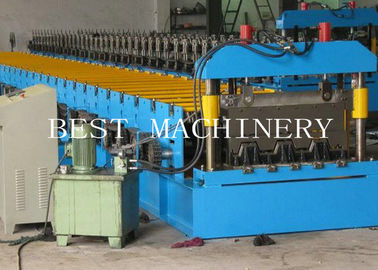 Floor Galvanized Steel Decking Panel Roll Forming Machine PLC Control System