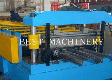 Floor Galvanized Steel Decking Panel Roll Forming Machine PLC Control System