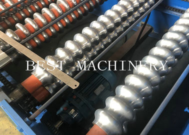 Roofing Sheet Roll Forming Machine , 6kw Power Metal Sheet Forming Machine