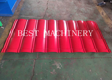 Low Noise Corrugated Roof Tile Roll Forming Machine 350H Steel Hydraulic Cutting