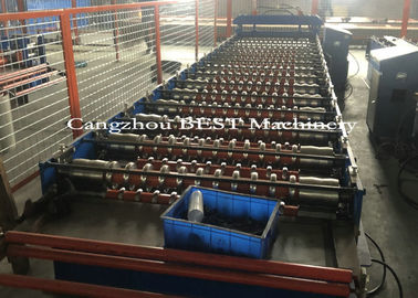 Trapezoidal Metal Roofing Sheet Roll Forming Machine ,  Iron Sheet Making Machine