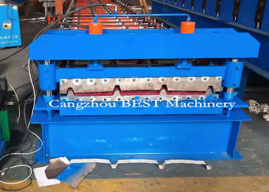 Steel PPGI Sheet Floor Deck Roll Forming Machine 1250 Mm Max Width Fast Speed