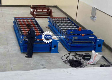 Q Type Roof Tile Roll Forming Machine Galvanized Steel PPGI Coil Oriental Afica Design