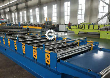 Corrugated Sheet Cold Roll Forming Machine Production Line For Double Decker Roofing