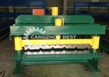 Metal Glazed Roof Tile Roll Forming Machine , Ibr Sheet Roll Forming Machine