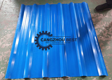 Building Material Zinc Metal Glazed Roof Tile Roll Forming Machine PLC Control