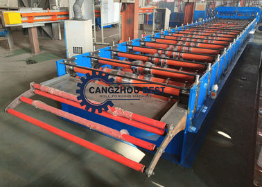 Building Material Zinc Metal Glazed Roof Tile Roll Forming Machine PLC Control