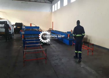 CE Steel Structure Cold Roll Forming Machine For Galvanized Metal 688 Decking Sheet