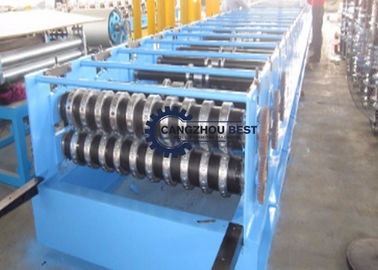 Steel Plate Floor Deck Roll Forming Machine For Building Construction