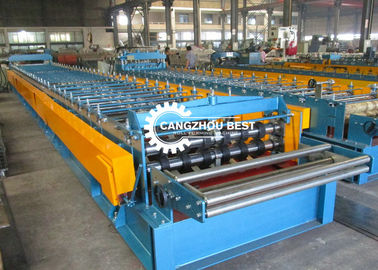 Mexico Profile Galvanized Sheet Floor Deck Roll Forming Machine 6-8m / Min Speed