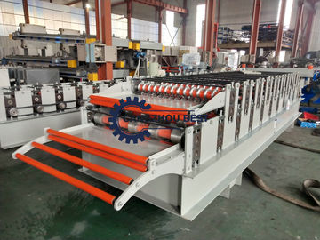 Double Deckers Roof Tile Wall Sheet Roll Forming Machine For Aluminium Steel Sheet