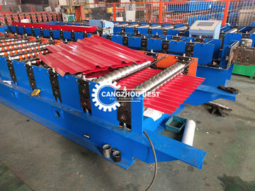 Auto 914 PLC Control Metal Roofing Sheet Roll Forming Machine With PPGI / GI