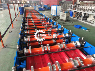 Auto 914 PLC Control Metal Roofing Sheet Roll Forming Machine With PPGI / GI