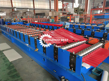 Auto 914 PLC Control Metal Roofing Sheet Roll Forming Machine With PPGI / GI