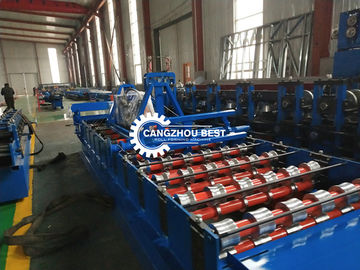 Fast Low Noise Metal Roof Making Machine , Sheet Roll Forming Machine