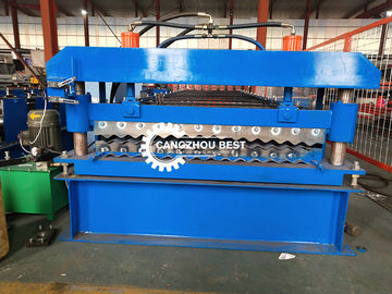 Fast Low Noise Metal Roof Making Machine , Sheet Roll Forming Machine