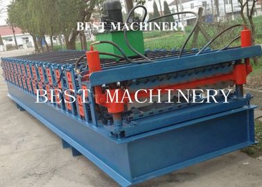 Metal Roof Panel Roll Forming Machine Two Layer 4kw 3kw Power Blue Color